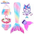 Рождественский подарок Русалка хвост LovelyGirl Купальник Принцесса платье с моноластами детская вечеринка Искусственный купальник на день рождения