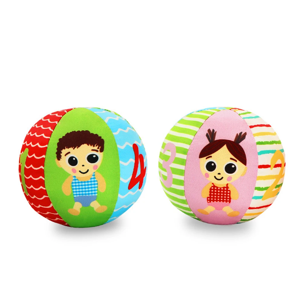 Обучающие игрушки для малышей разноцветные мягкие шарики плюшевые детские