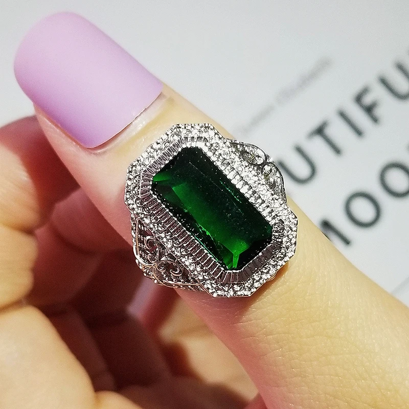 2021 Новая роскошная женская обувь расшитая зелеными Цвет 925 стерлингового серебра