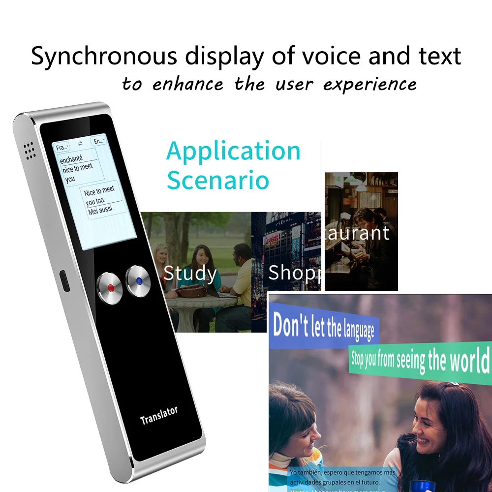 T8s portable voice converter intelligent translation of 51 languages without real-time connection | Электроника