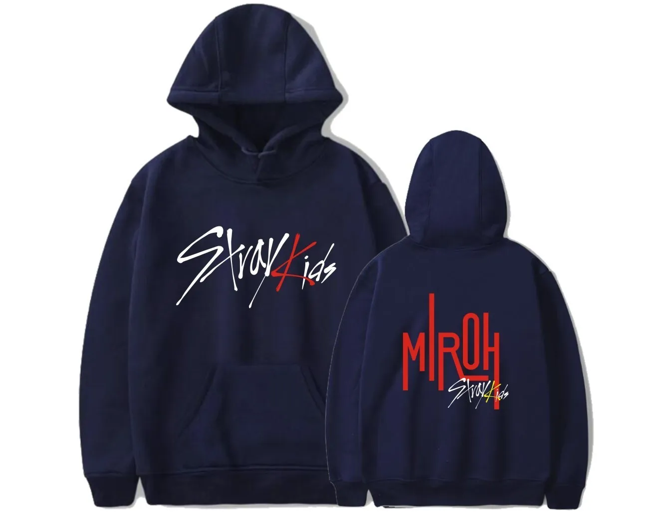 Толстовка с капюшоном Kpop strayKids новинка свитшот карманом круглым вырезом Флисовая