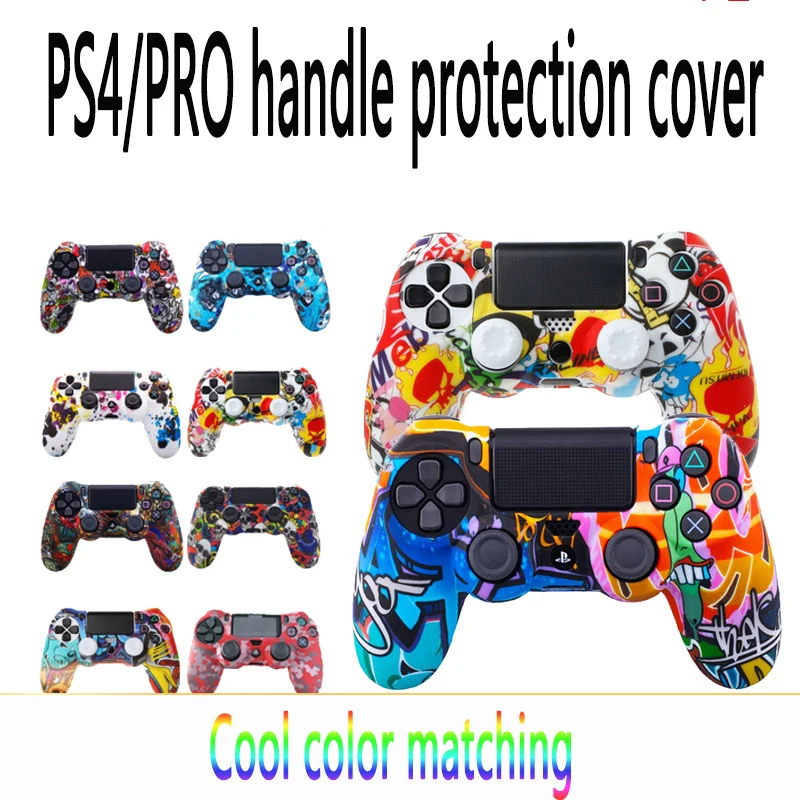 

Soft Silicone Rubber Case For PlayStation 4/Pro Controller Silicone Protective Skin Case Cover Thumb Grip Caps For PS 4 Control