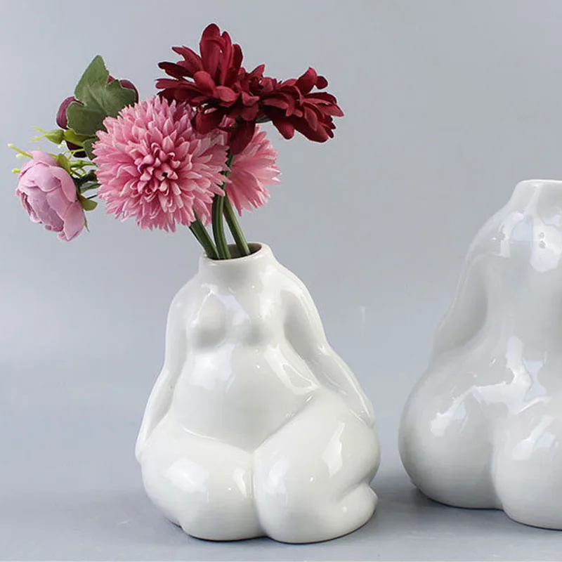 

Nordic creative decoration utensils artist living room flower arrangement flower fat female female body art vase decoration