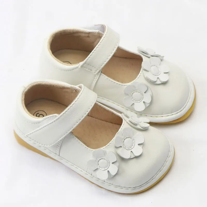 Обувь для маленьких девочек Красивая обувь с закрытым носком и цветочным узором