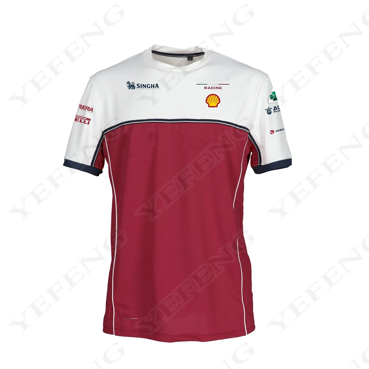 

Summer F1 Car Fan Quick Drying Breathable T-shirt Brand Printed Men's Clothes Fashion Harajuku Solid Color Casual Pullover