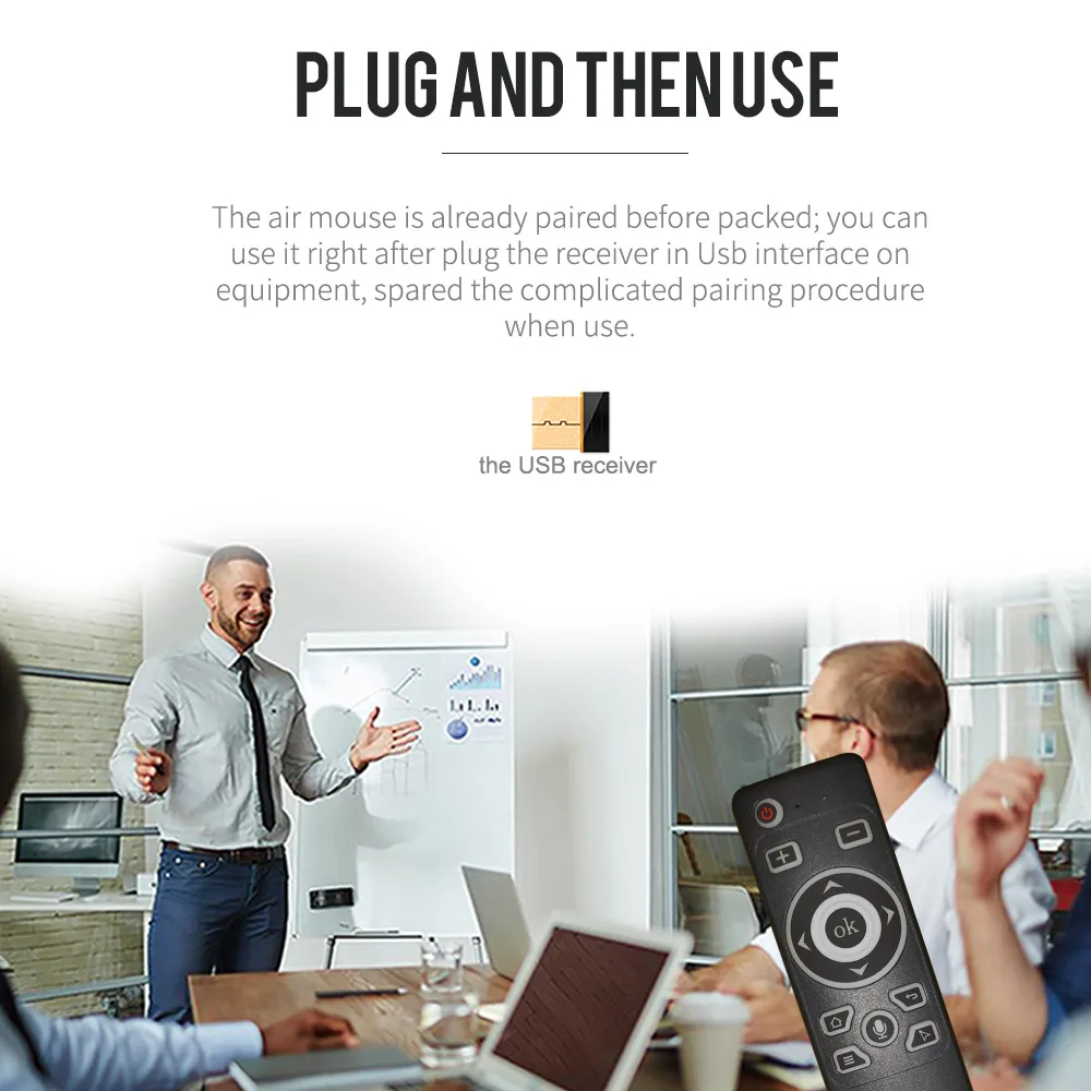 Беспроводная воздушная мышь с гироскопом 2 4 ГГц умное Голосовое управление