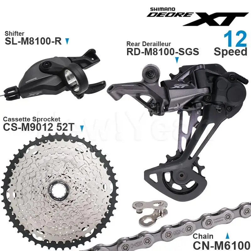 Переключатель передач SHIMANO DEORE XT M8100 12 скоростей задний переключатель кассета