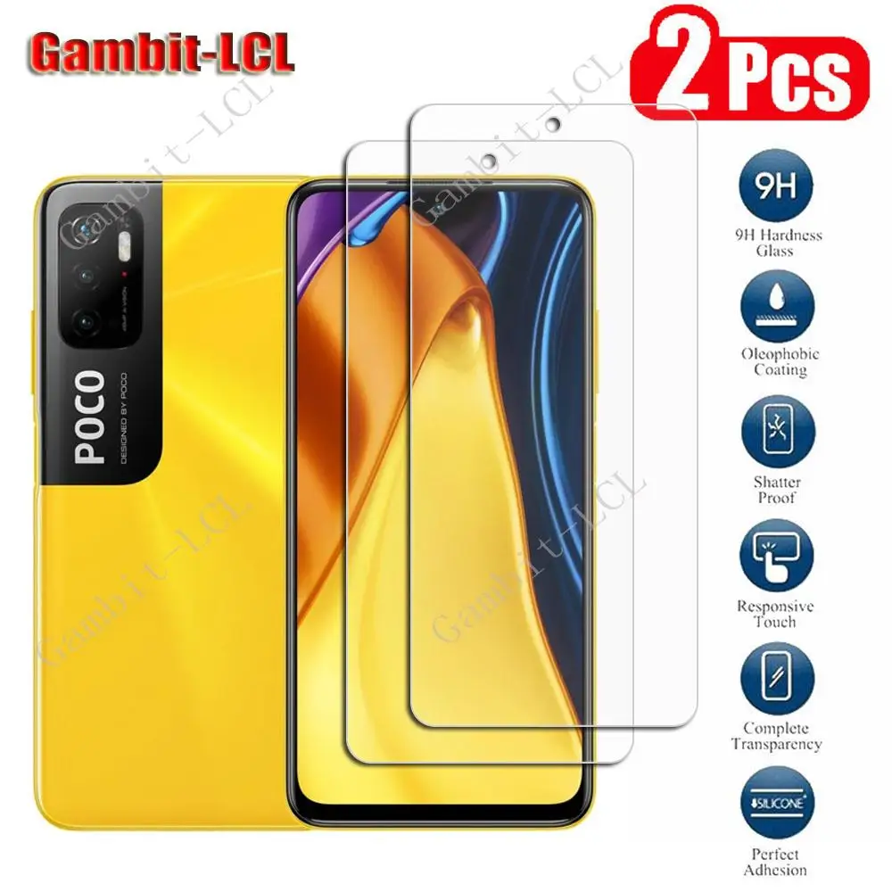 

2Pcs Original Protective Tempered Glass For Xiaomi Poco M3 Pro 5G 6.5" M2103K19PG, M2103K19PI Phone Screen Protector Cover Film