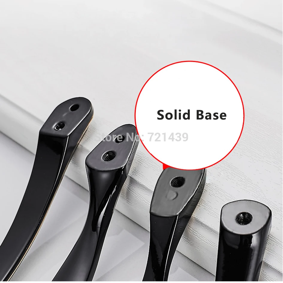 

1pc Zinc Alloy Bright Black Drawer Pulls Carved European Kitchen Cabinet Handles and Knobs Retro Table Furniture Handles