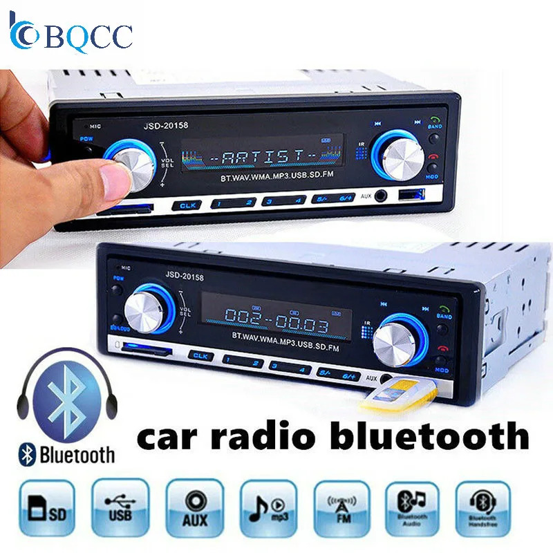 Автомобильная стереосистема 1 Din MP3 Bluetooth функция ручного звонков с зарядным