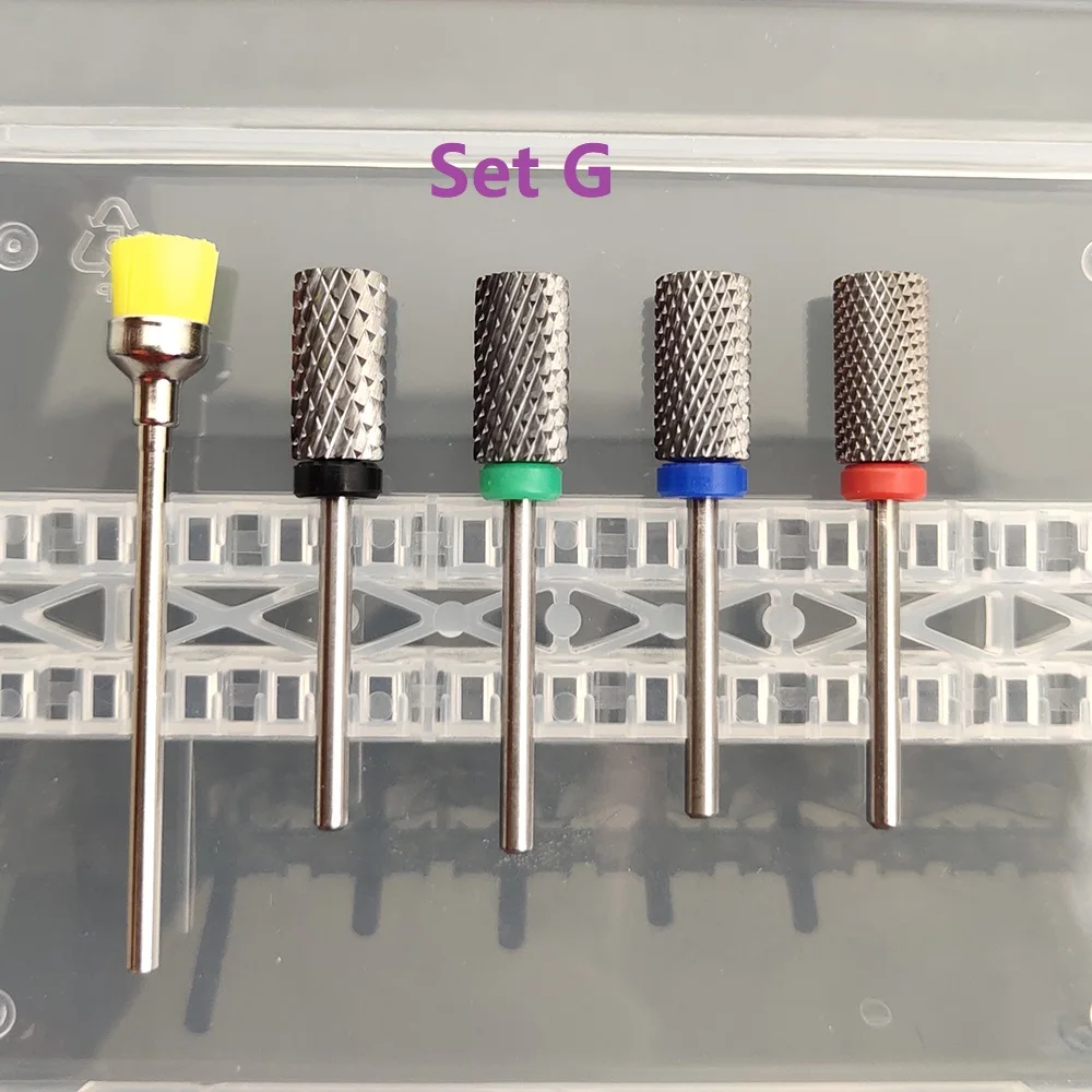 14kinds Box set Safety Tapered Safety Carbide Nail Drill Bits With Cut  Drills Carbide Milling Cutter For Manicure Remove Gel