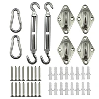 24pcs m5 stainless steel sun sail shade sail canopy fixing fittings accessories kit sun canopy fixing fittings awning tools