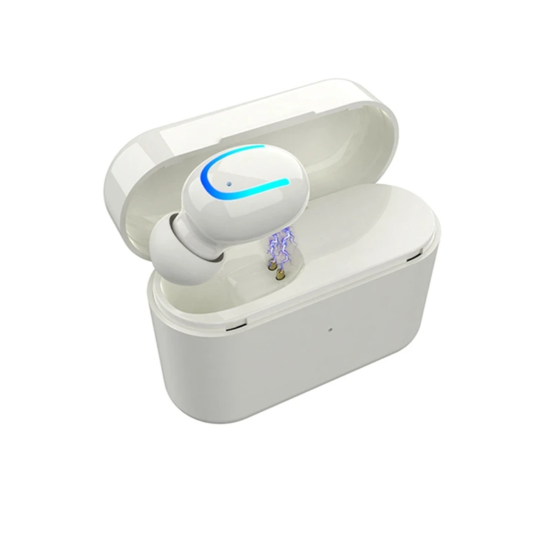 Белый VTIN беспроводные Bluetooth наушники Ультра маленькие наушники-невидимки стерео один наушник с микрофоном зарядная коробка для iPhone Xiaomi - Цвет: Белый