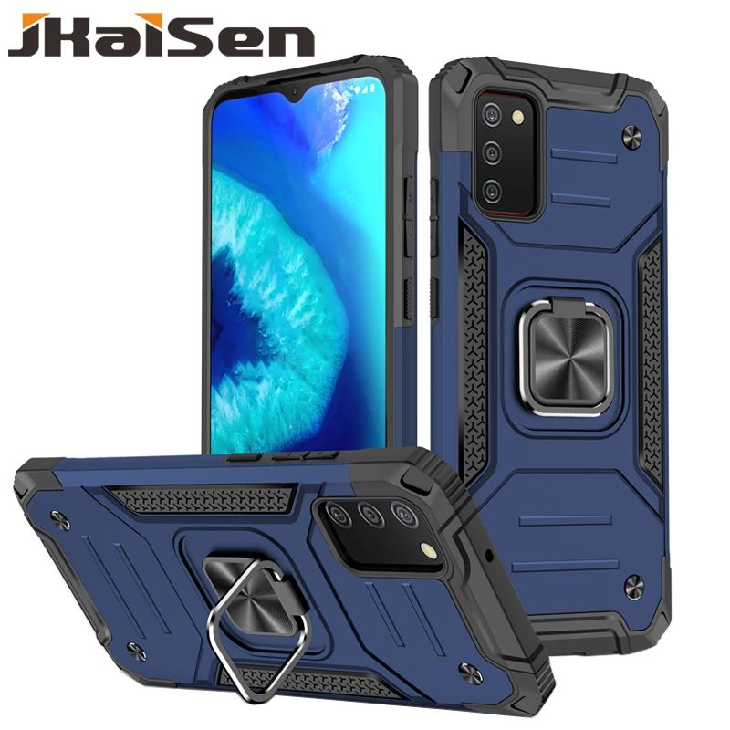 

Shockproof Armor Phone Case For Samsung Galaxy A01 A02 A01Core Magnetic Ring Car Holder Protective Cover For Samsung A02S A03S