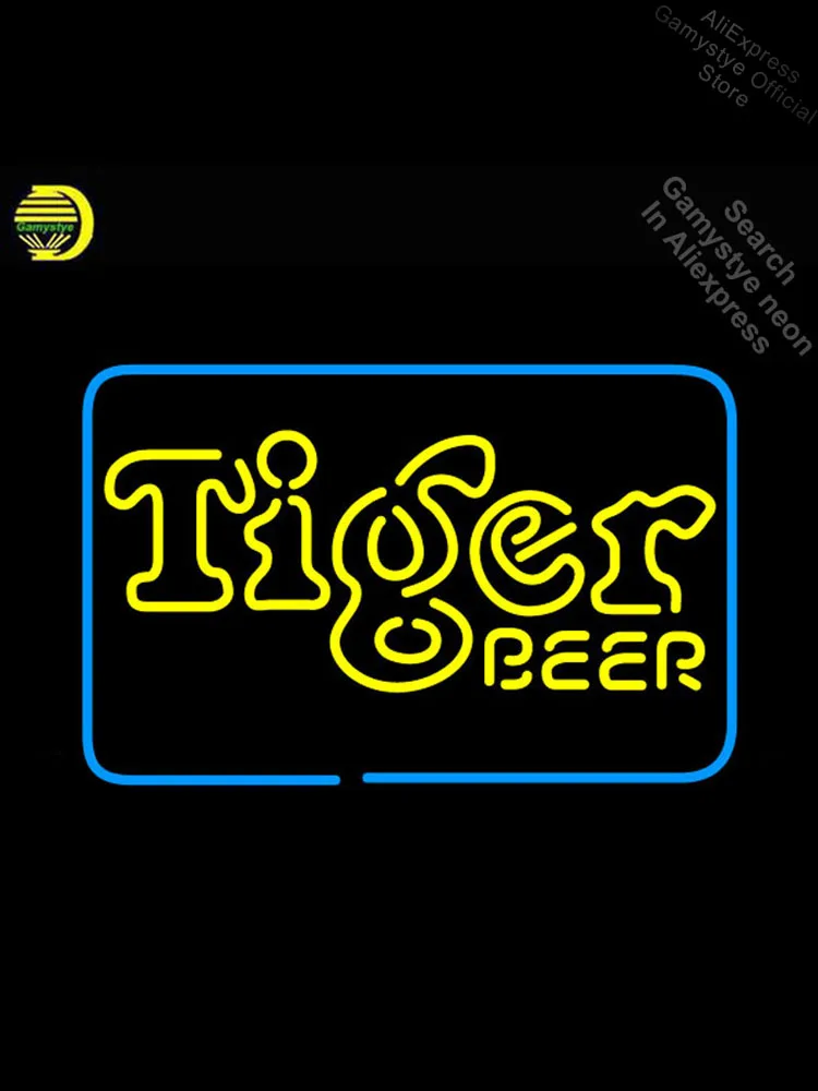 

Тигр неоновый Пивной знак неоновая вывеска для организаций и магазинов неоновый светильник знак фонарь для аркад стекла неоновая лампа укр...