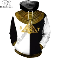 horus egyptian god black and white 3d printed men hoodie harajuku fashion hooded sweatshirt street jacket autumn unisex hoodies