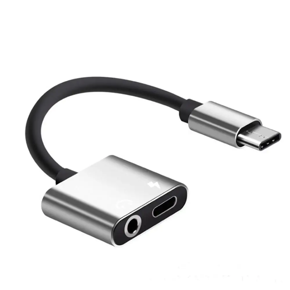 2 в 1 Type-c Lightning на 3 5 мм разъем AUX аудио наушники USB адаптер зарядное устройство