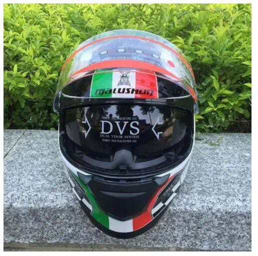 New red and green double lens motorcycle protection high-grade helmet electric full face 20 | Автомобили и мотоциклы