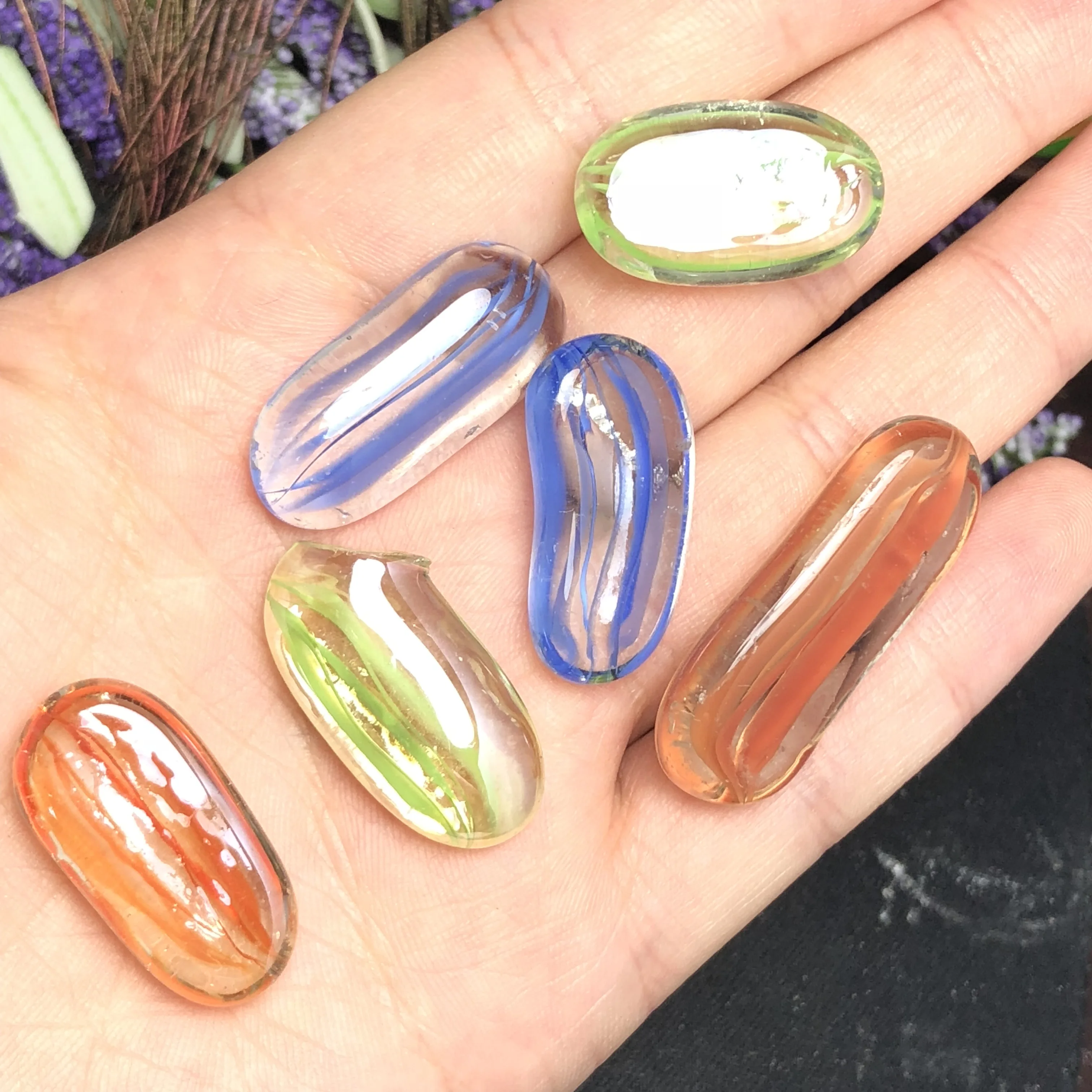 6 шт натуральные обработки стеклянные украшения гравий красивая Настенная