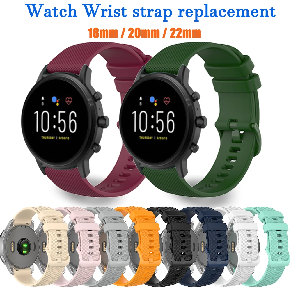 Ремешок сменный для Fossil Q adapter/Gazer/Founder 2 0 P/Explorist/Gen 5 Garrett/Carlyle HR 18 мм 20 22