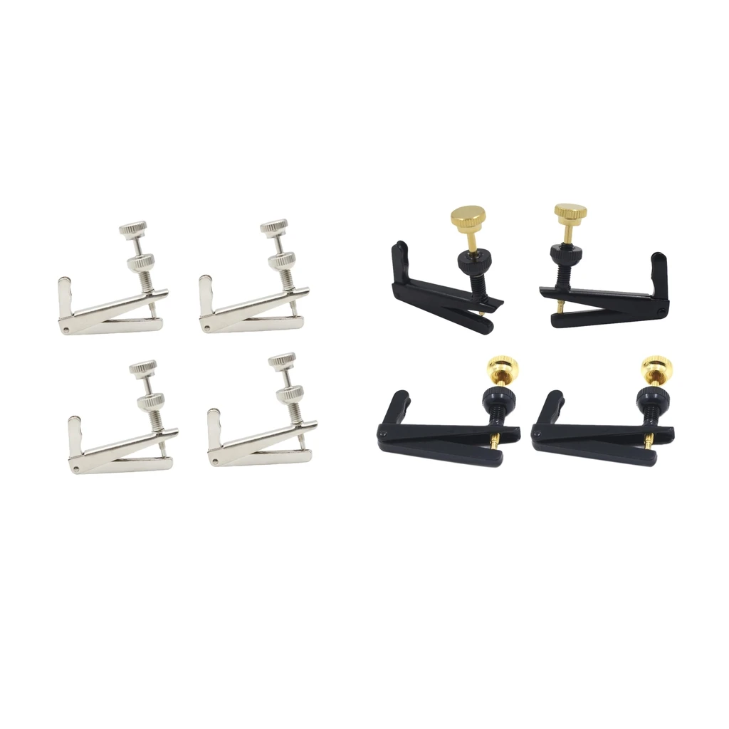 

Pack of 4 Fiddle String Adjusters Fine Tuners for 3/4-4/4 Violin Beginners & Professionals