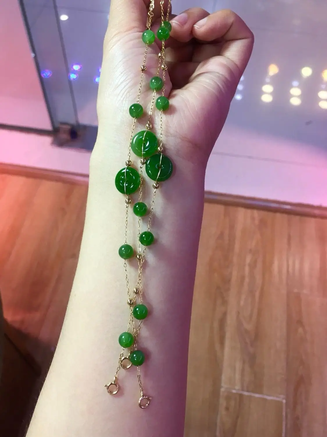 Запуск объем доступной цене! 14K золотой браслет натуральный Hetian jade jasper с защитной