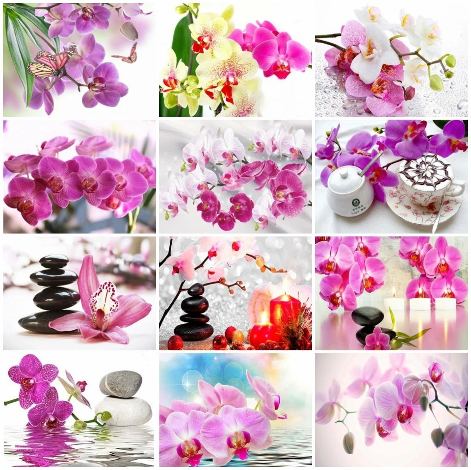 Набор для алмазной вышивки Орхидея 5D|Алмазная мозаика и вышивка| |