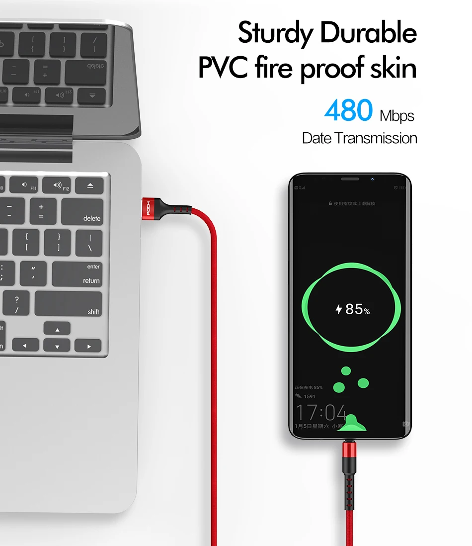 ROCK Micro USB кабель для быстрой зарядки и синхронизации данных зарядный кабель для Xiaomi Redmi Note 5 Pro samsung huawei мобильный телефон Android