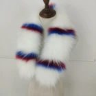 Воротник из искусственного лисьего меха зимняя куртка капюшон декоративный меховой воротник большие пушистые меховые шарфы Унисекс Мужская Женская парка меховой Декор DIY мех