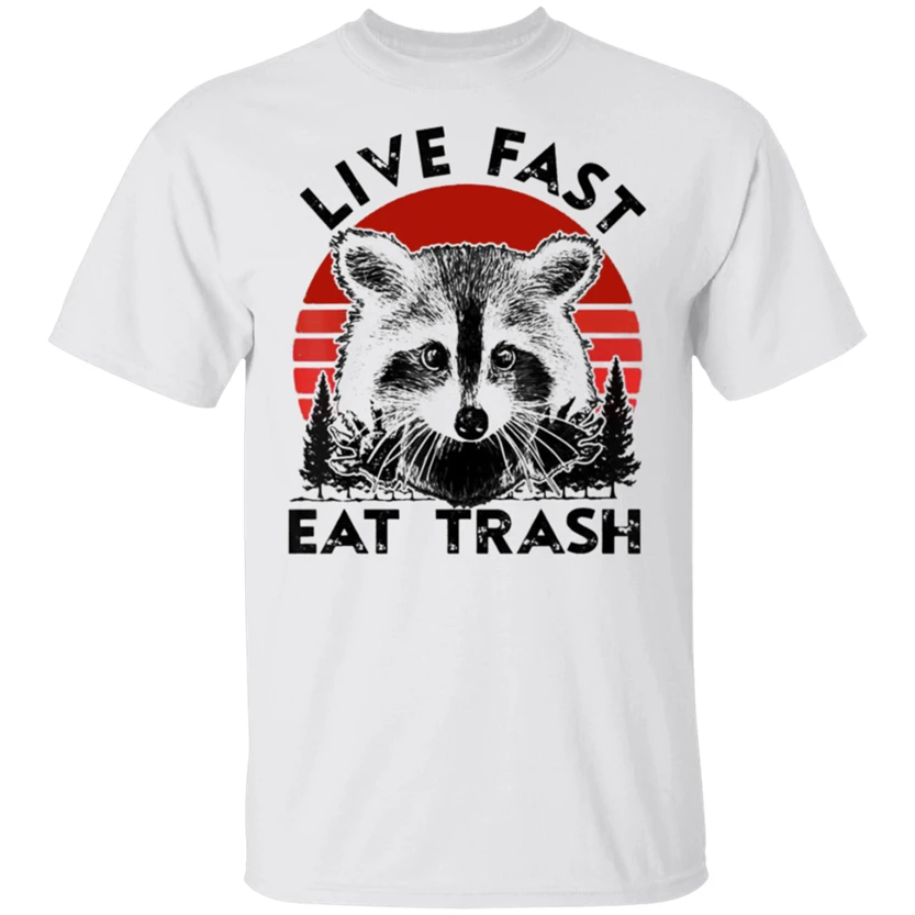Мужская футболка с принтом Eat Trash размер high высококачественная повседневная