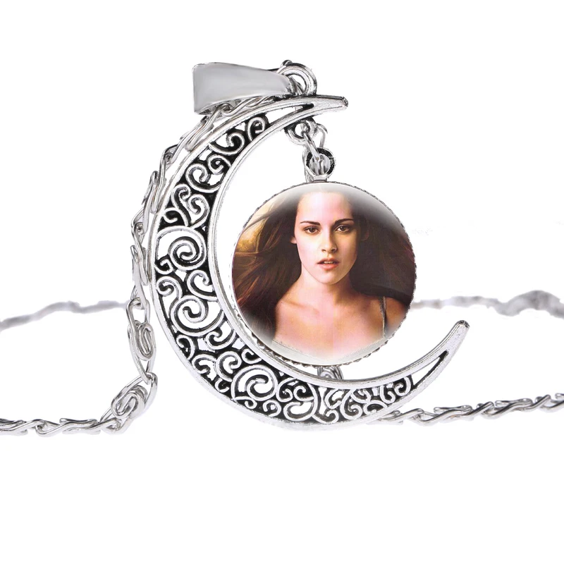 Twilight Movie Bella Edward Jacob Renesmee Character Necklace for Women Men Moon Crescent Pendant Jewelry Wholesale | Украшения и