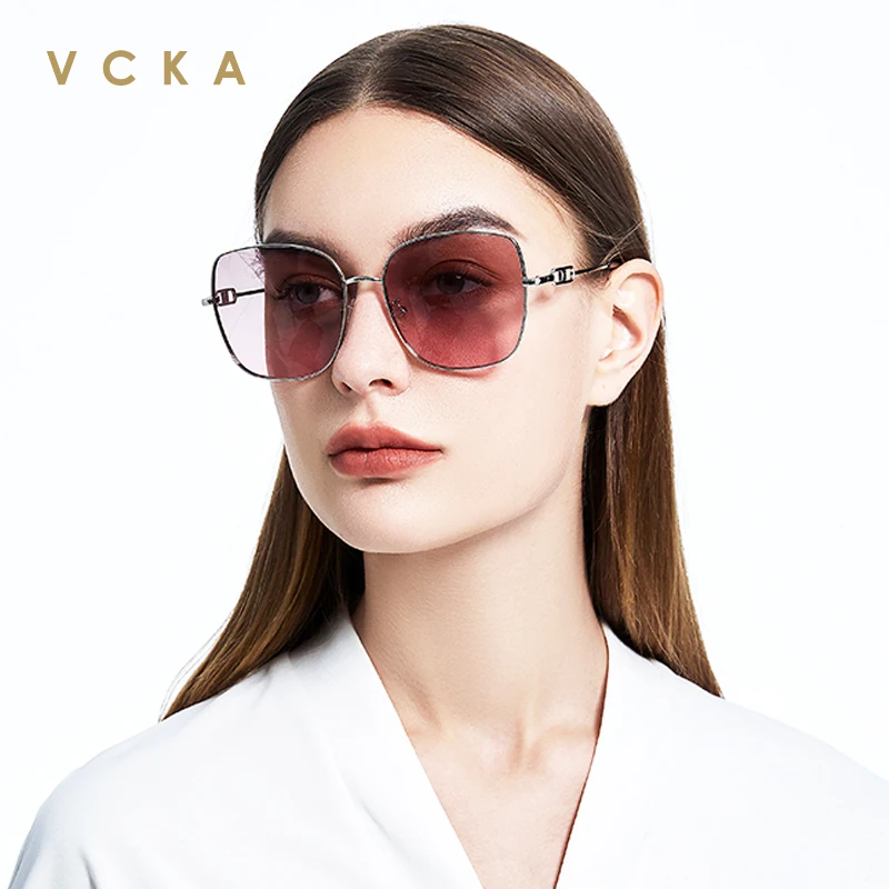 

VCKA 2022 Новые квадратные женские солнцезащитные очки с градиентными поляризованными линзами роскошный дизайн женские элегантные очки UV400 же...