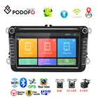 Автомобильный мультимедийный DVD-плеер Podofo, Android 8,1, 2 Din, 8 дюймов, GPS-навигация, Авторадио для Skoda VW Passat B6 Polo Golf 4 5 Touran Seat