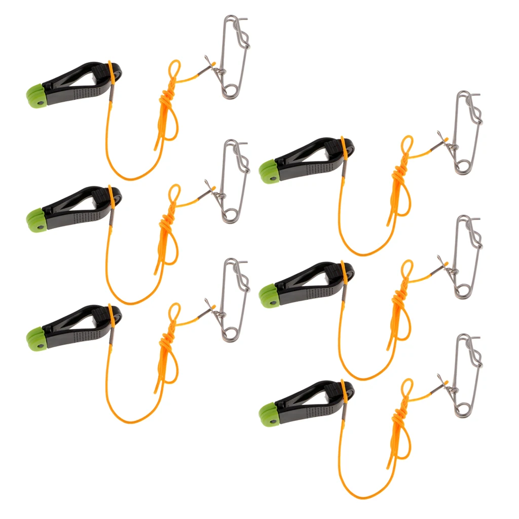 6 шт. Power Grip Plus Release Clip Downrigger с 17 'Leader Long Line Snaps|Рыболовные снасти| |