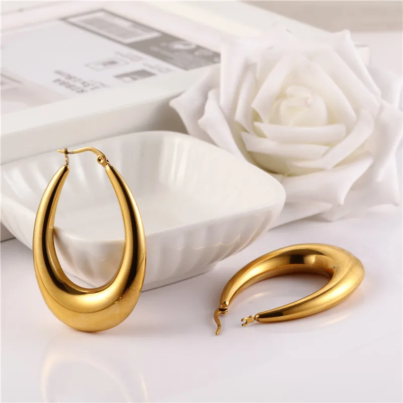 Ювелирные изделия OUFEI из нержавеющей стали женские корейские серьги модные