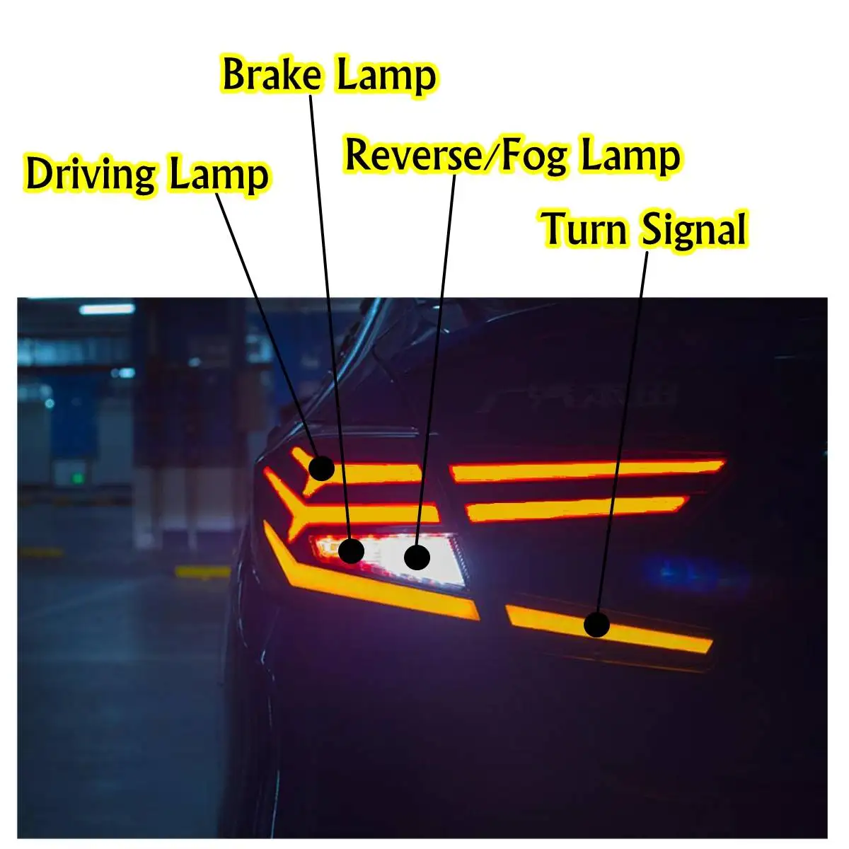 

New Pair Car LED Tail Lamp LED Rear Lamp Dynamic Signal Brake for Honda Accord 2018 2019 Auto Accessories Car Styling