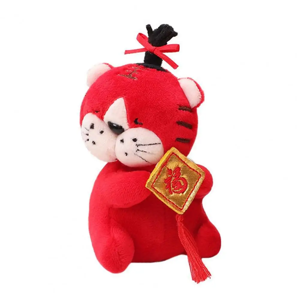 

Модный талисман, плюшевый брелок с тигром, яркий внешний вид из ПП хлопка, китайский новогодний брелок с тигром