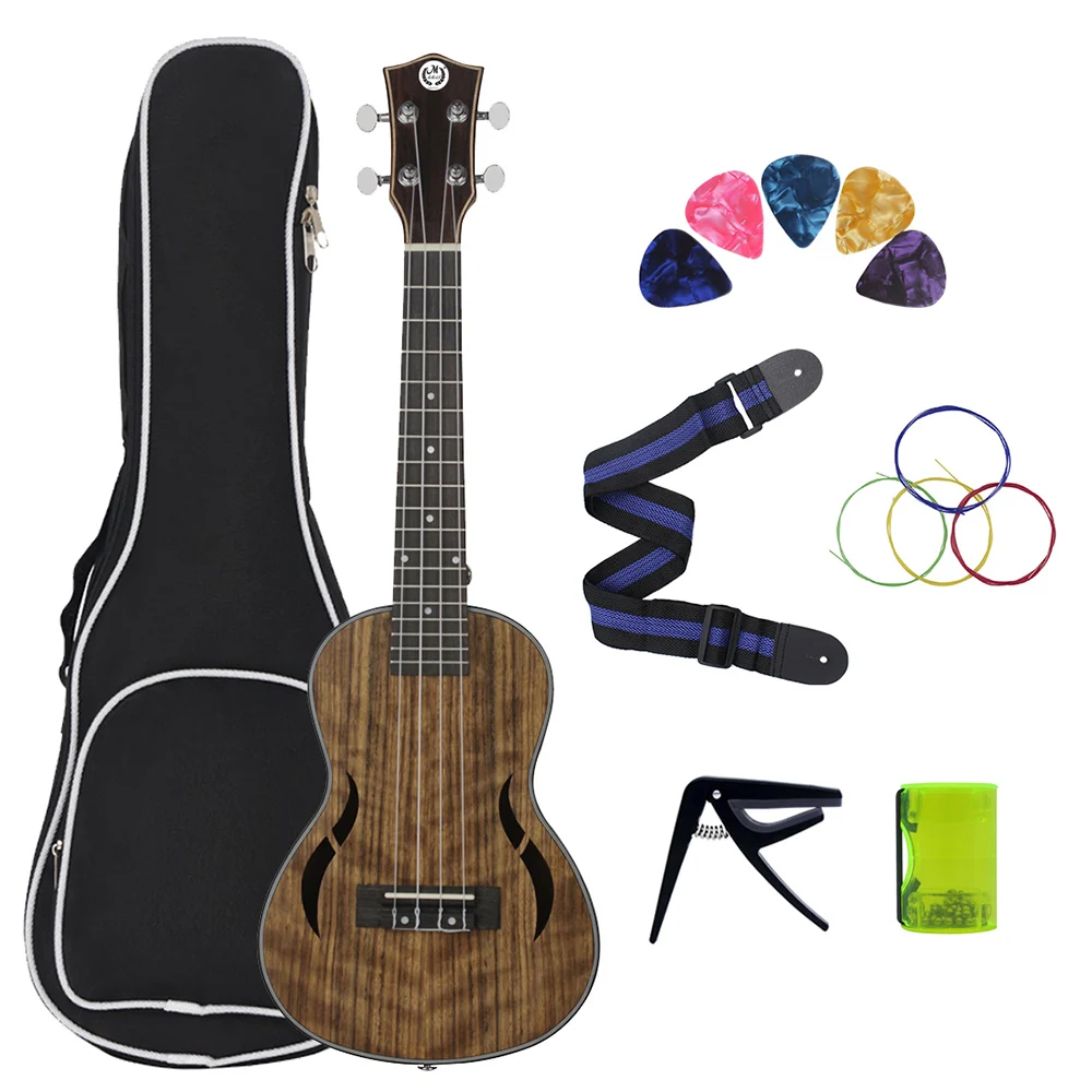 

M MBAT 21-Inch Mahogany Ukulele Soprano Beginner Ukulele 23-Inch And 26-Inch Walnut Guitar Hawaii 4-String Guitar Set Music Gift