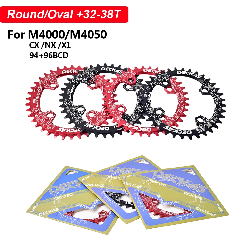 

94+96 BCD bicycle chainwheel 32T 34T 36T 38T MTB bike Chainring mountain Crown Round Oval for M4000 M4050 GX NX X1 Crank