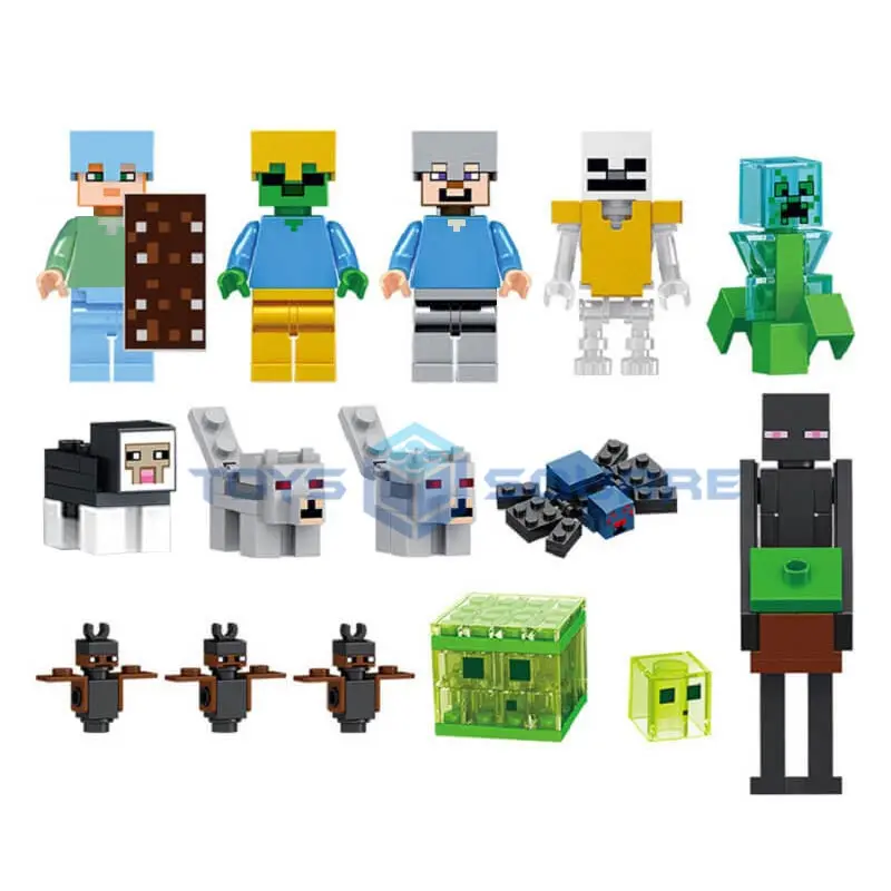 

Small Mountain Cave With My World Action Figures Model Building Blocks Bricks Set Gifts Educational Toys For Children