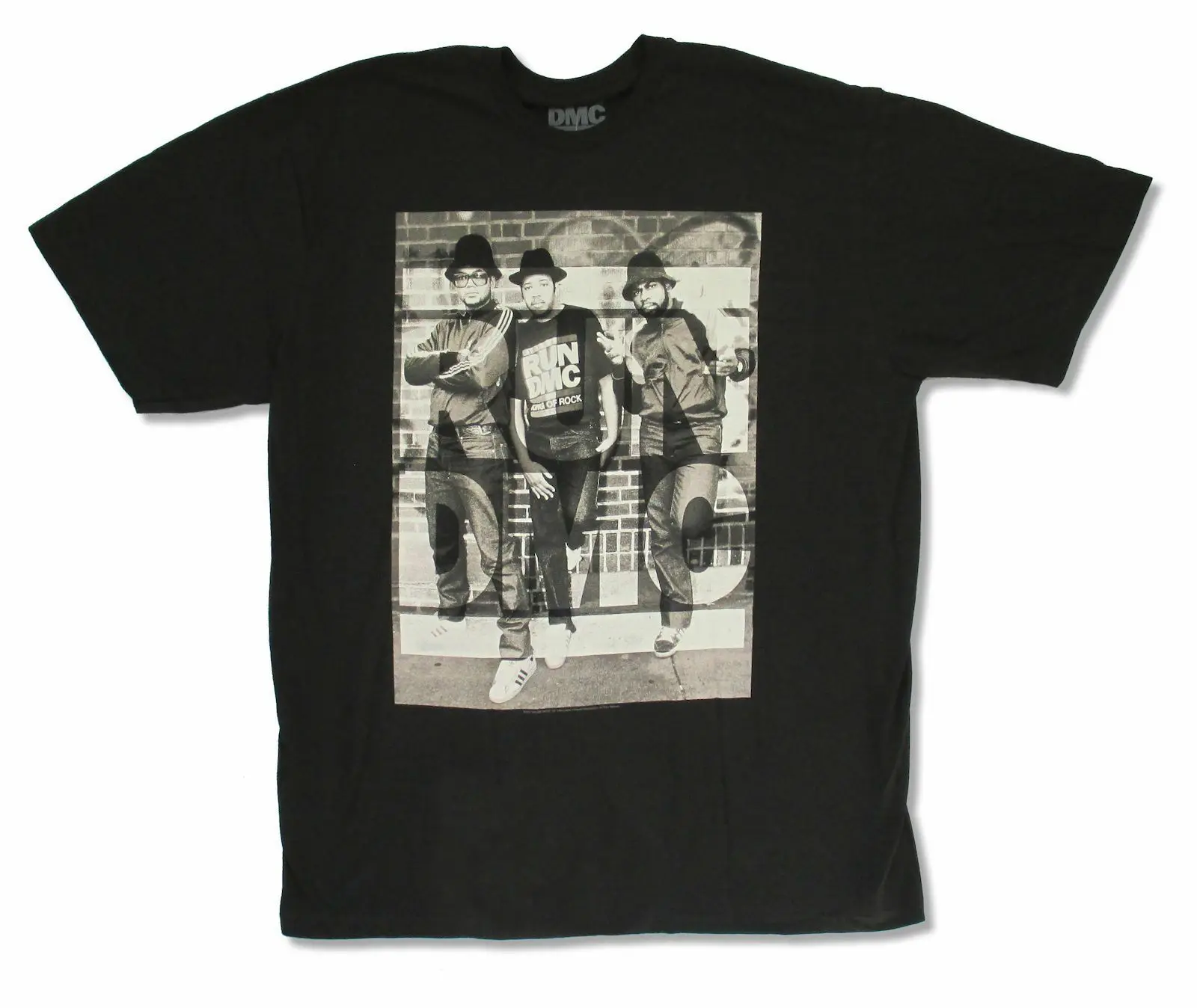 RUN DMC &quotоверложенный текст&quot Черная футболка новая официальная для взрослых