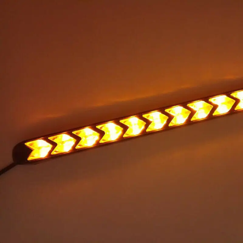 

2pcs Daytime running lights LED Amber+Red Universal Switchback Flowing
