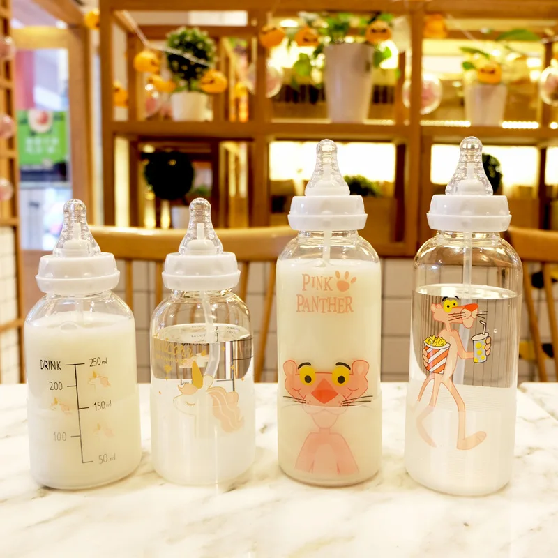 Креативная градуированная стеклянная бутылка для взрослых Милые Чашки девушек