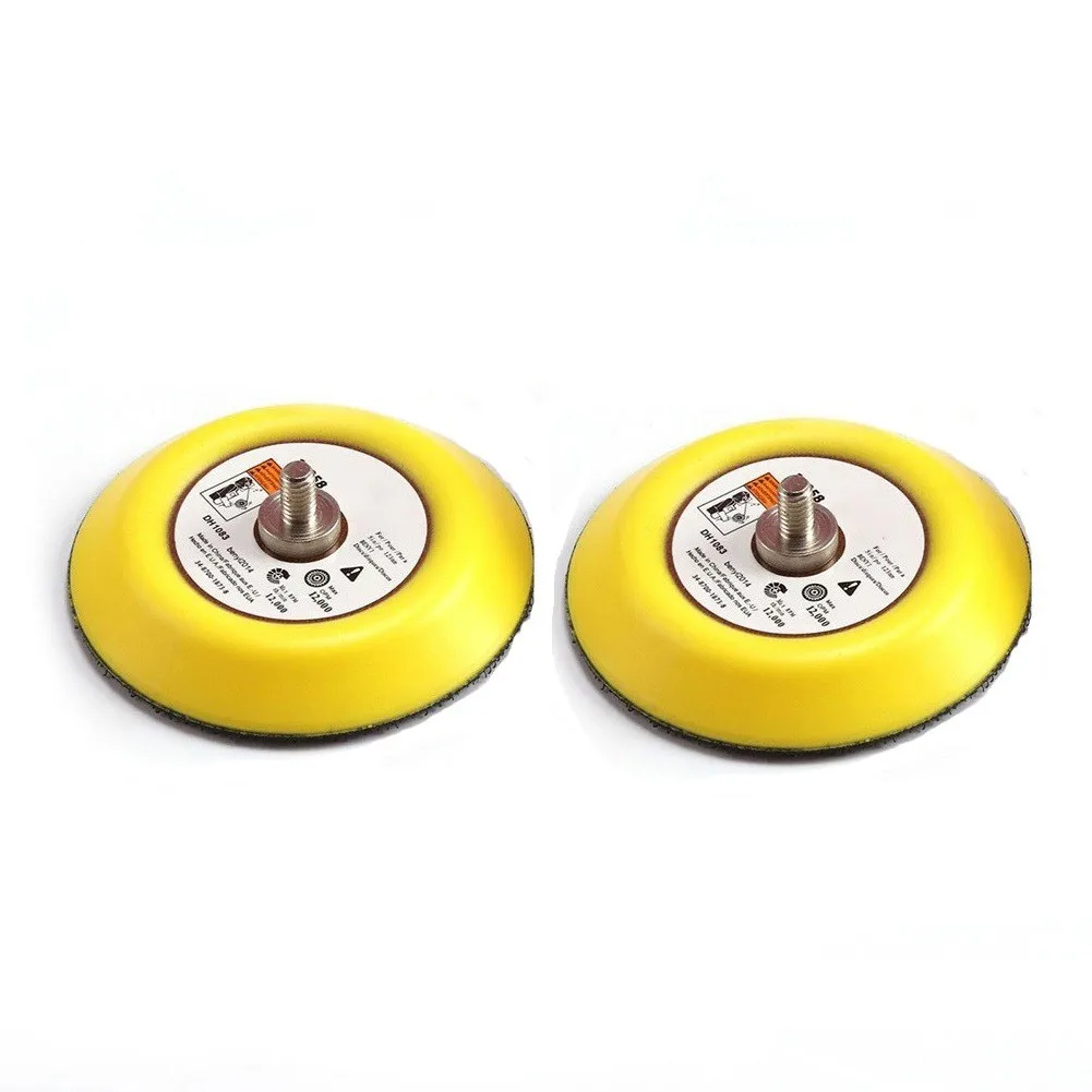

2pcs 3\\\" 75mm Sanding Polishing Backing Pad Hook&Loop M6 Thread For Air Sander Machine Grinder Tools