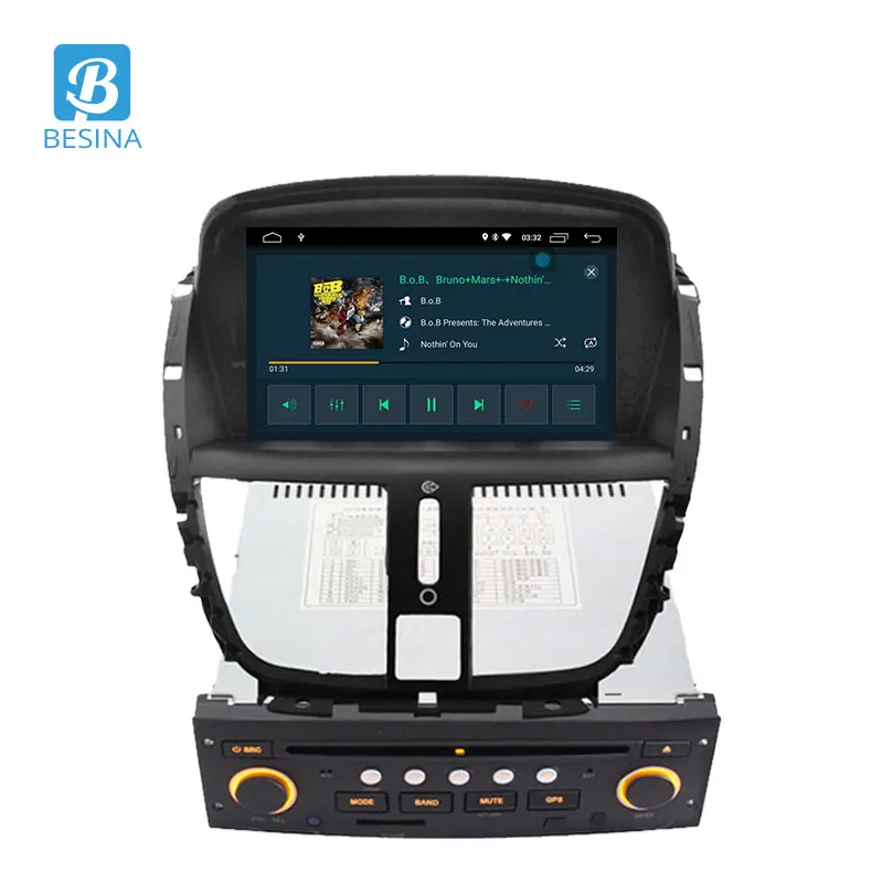 Автомобильный DVD плеер Besina 1 Din Android 10 0 для Peugeot 207 207CC 2007 2008 2009 2010 2011 2012 2013 2014 GPS Wi Fi