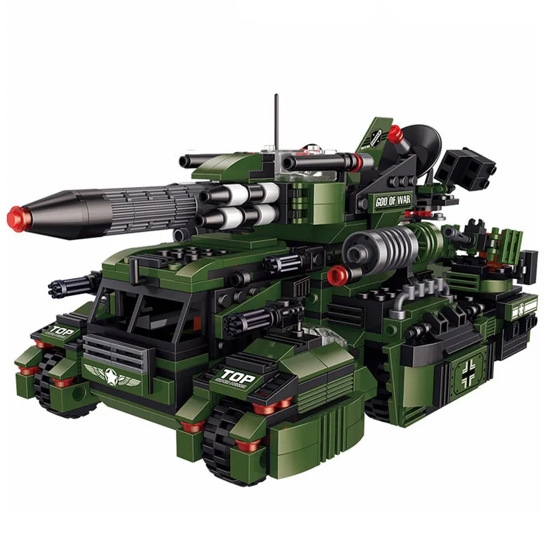 

Military WW2 Weapon Tank Airplane Kids Toys Building Blocks Creator Expert 8 in 1 Helicopter Truck Educational Toys For Children