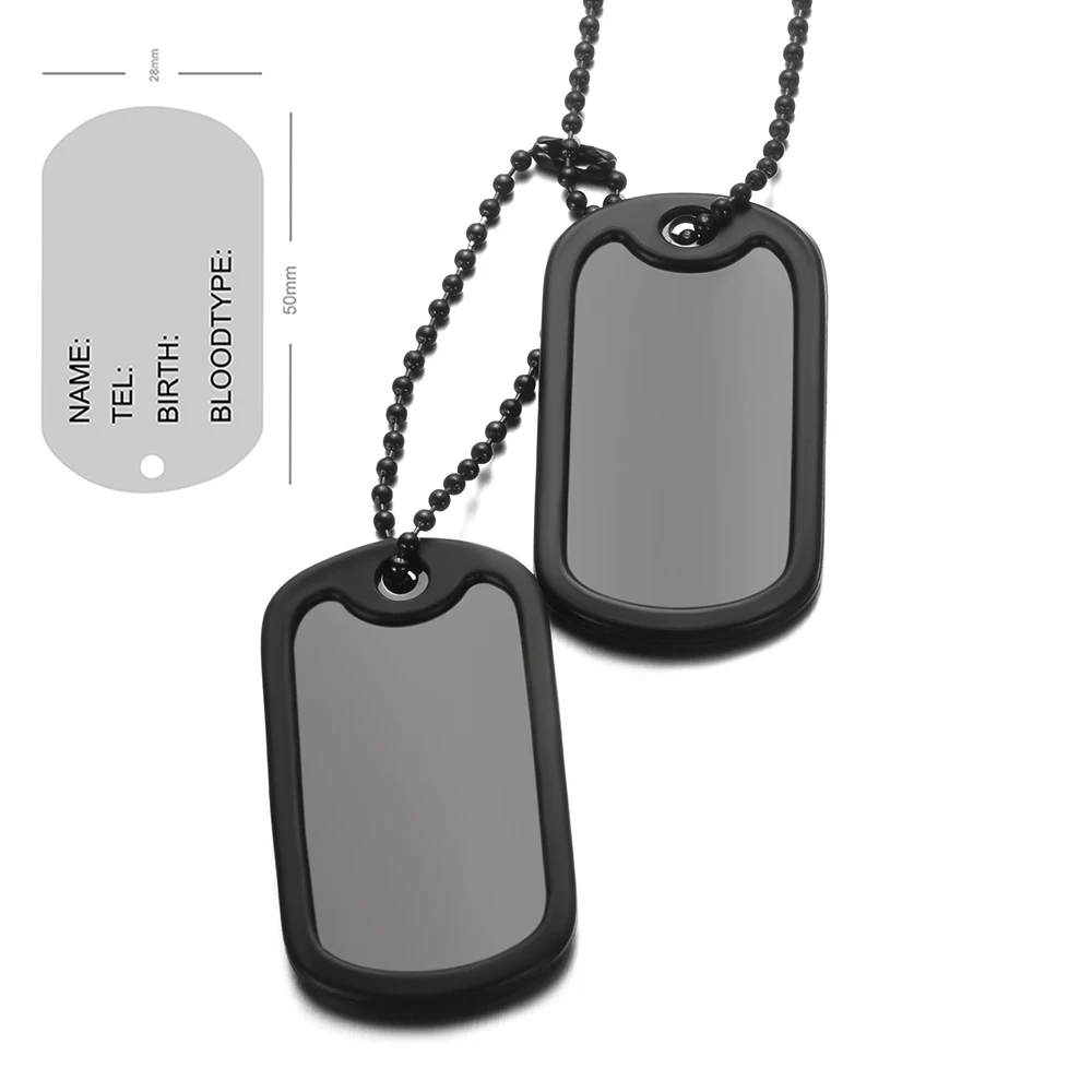 

Personalized Military Pendant Necklace for Men Army Customized Engraved Name Photo ID Lettering Stainless Steel Jewelry Gifts