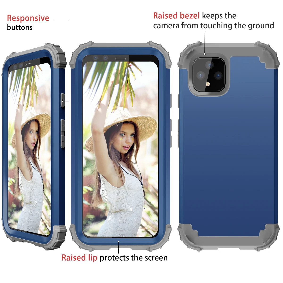 

Pixel 3A XL Case For Google Pixel 4 XL Phone Capa PC Silicone Heavy Duty Protection Bumper Back Cover For Google Pixel 3 XL Case