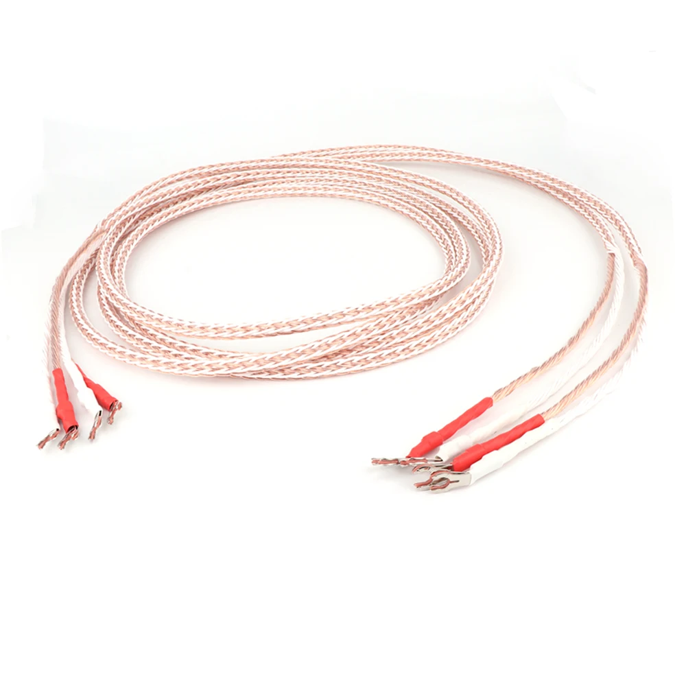 Пара 8TC акустических кабелей без оригинальной коробки banana to spade|Кабели VGA| |