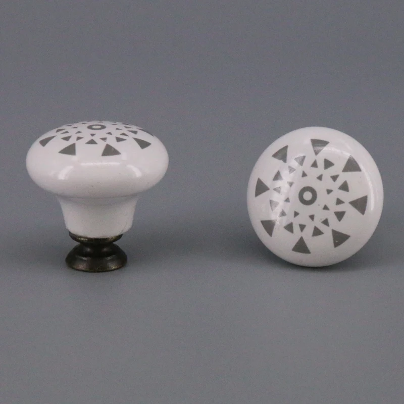 

8PCS Round Porcelain Knobs Dia 33mm Ceramic Drawer Dresser Kitchen Cabinet Pulls Handles Funiture Decor handware